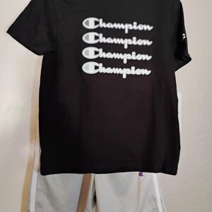 Champion Kids Black T-Shirt